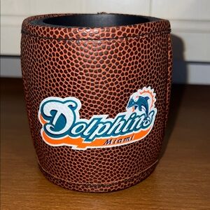 NFL Miami Dolphins Football Textured Can Sleeve